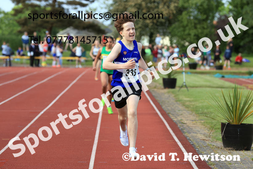 Jimmy Hedley 800 metres, 2026 NEGP 2, Monkton Stadium, Wednesday, May 27th. Photo: David T. Hewitson/Sports for All Pics